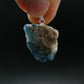 Rare Raw Blue Euclase Gem Crystal Silver Pendant from Zimbabwe - 1.0" - 5.40 Grams