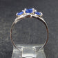 Natural Blue Tanzanite (Zoisite) Crystal Sterling Silver Ring From Tanzania - 1.76 Grams- Size 7.25