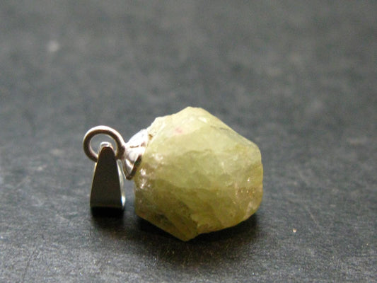 Rhodizite Rhodozite Crystal Silver Pendant from Madagascar - 0.7" - 1.20 Grams