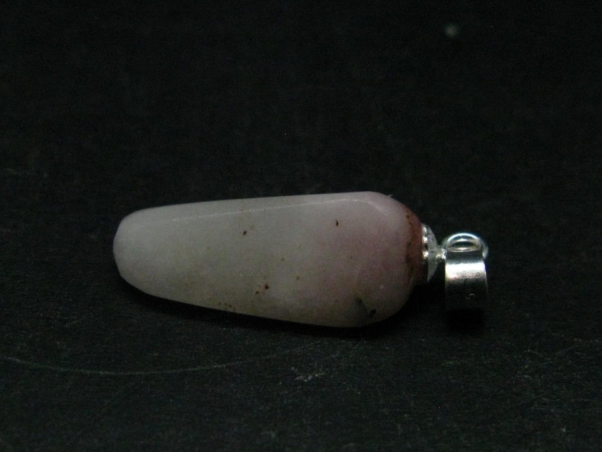 Rare Pink Tugtupite Sterling Silver Pendant From Greenland - 0.8" - 1.53 Grams