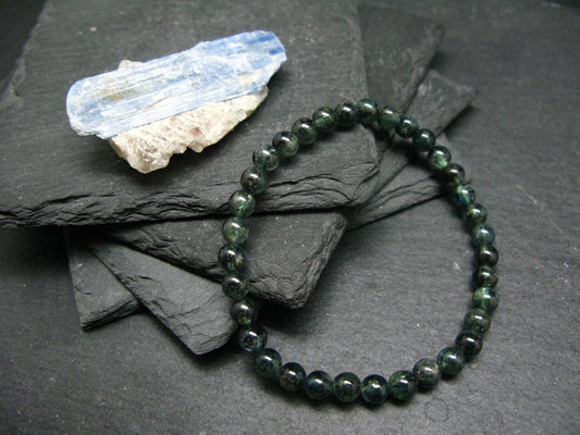 Blue Kyanite Genuine Bracelet ~ 7 Inches ~ 5mm Round Beads