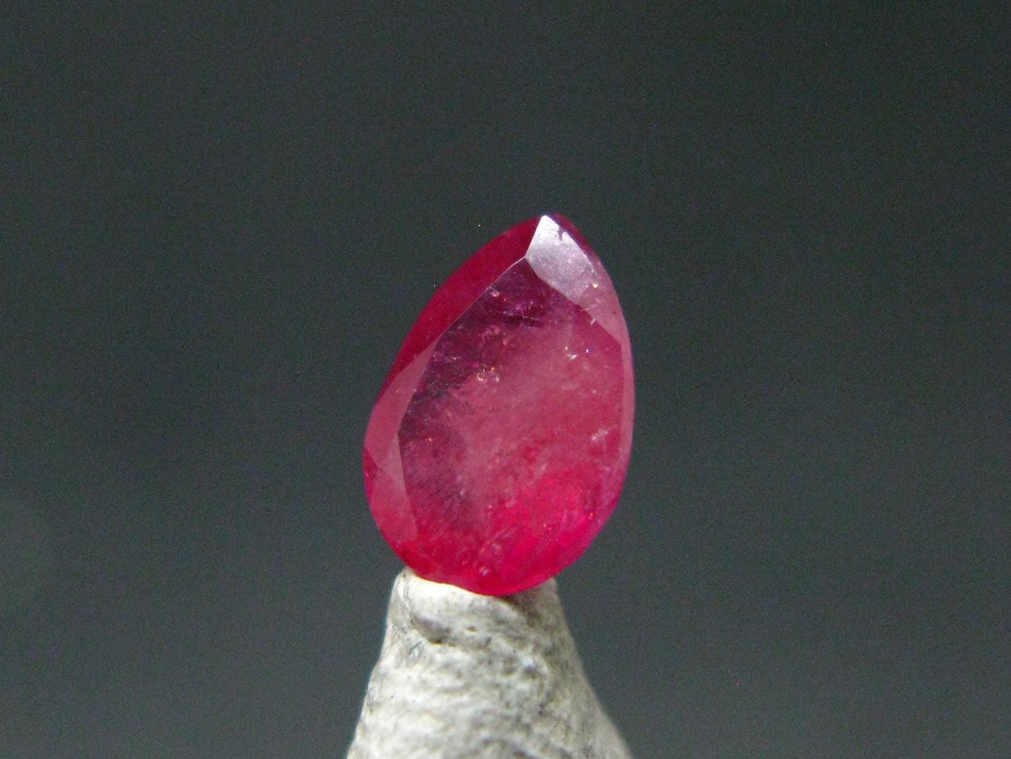 Beautiful Rare Gem Bixbite Red Beryl Emerald Cut Stone From Utah USA - 0.45 Carats - 6.4x4.4mm