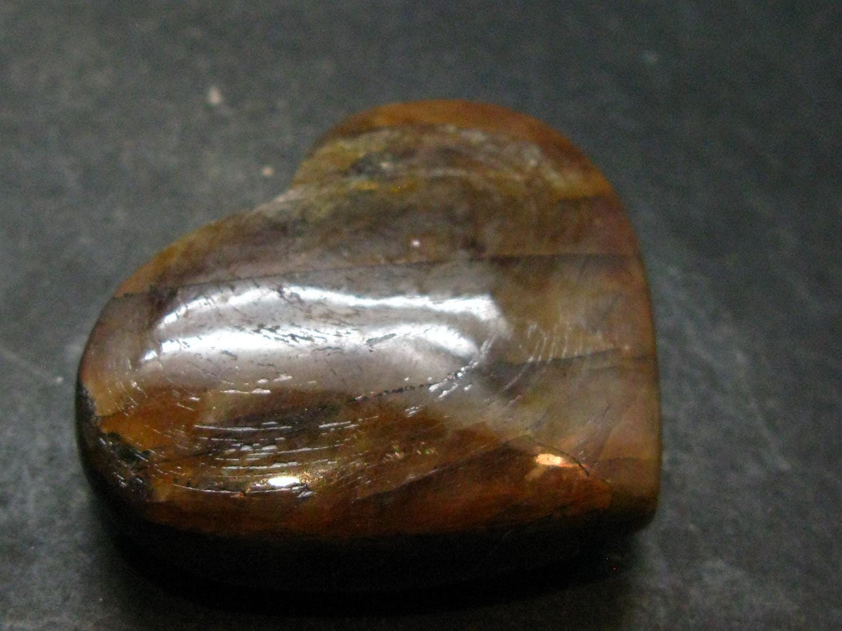 Yellow Sapphire Tumbled Heart From Sri Lanka - 1.7" - 81.34 Grams