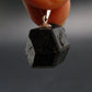 Sharp Black Melanite Andradite Garnet Silver Pendant From Mali - 0.8" - 5.56 Grams