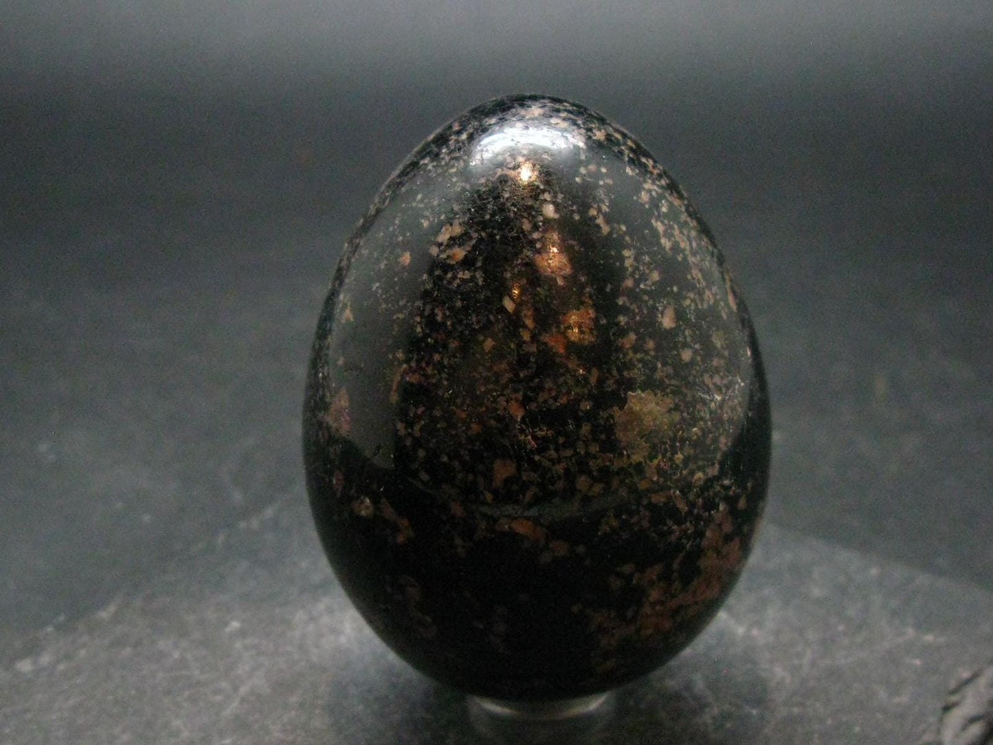Black Tourmaline Schorl 2.3" Egg From Brazil - 197.06 Grams