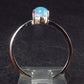 Natural Cabochon Opal 925 Sterling Silver Ring from Ethiopia - 1.20 Grams - Size 8