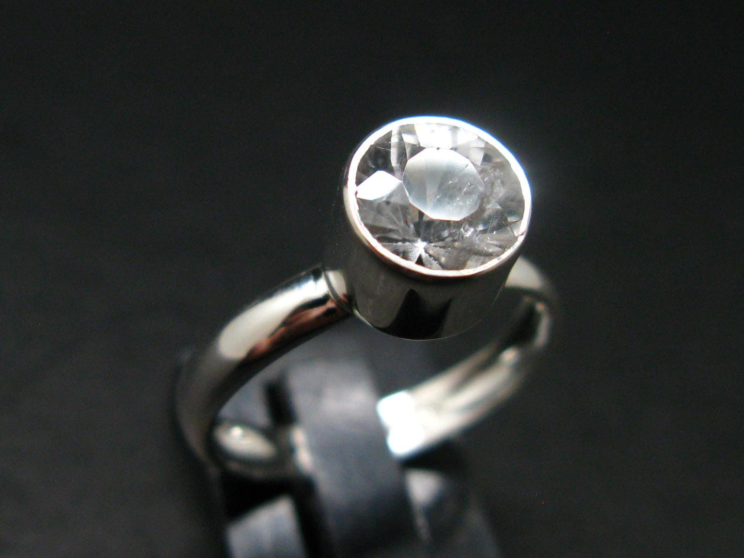 Phenakite Phenacite Crystal Silver Ring From Russia - Size 6 - 1.93 Grams