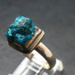 Emerald Green Dioptase Crystal Silver Ring from Congo - 5.18 Grams - Size 7