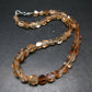 Extremely Rare Brown Champagne Topaz Necklace From Pakistan - 17" - 10mm Facetted Beads