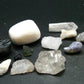 Synergy 12 Set Phenakite Moldavite Natrolite Petalite Danburite Tektite Scolecite Herderite Tanzanite Brookite 67.67 Gr