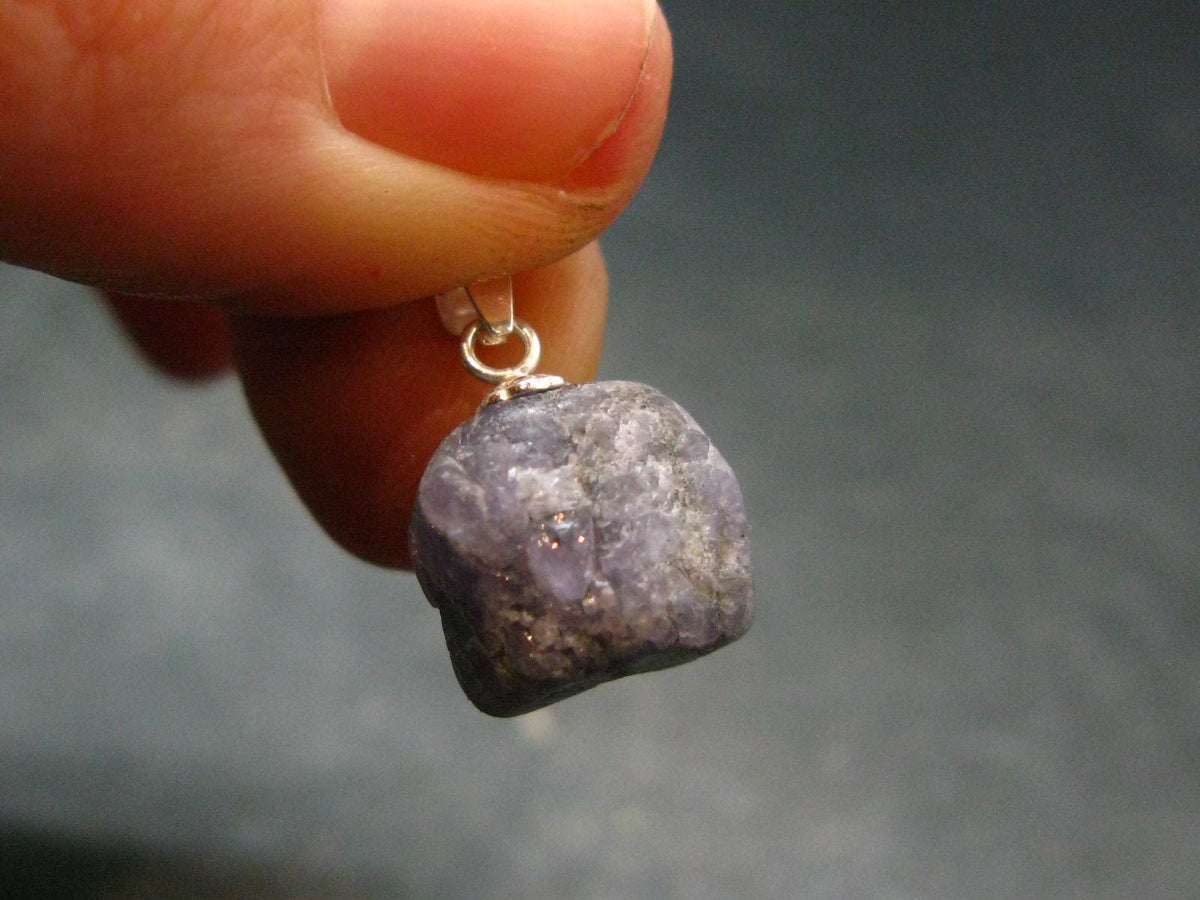 Tanzanite Pendant In Sterling Silver From Tanzania - 0.7" - 2.0 Grams
