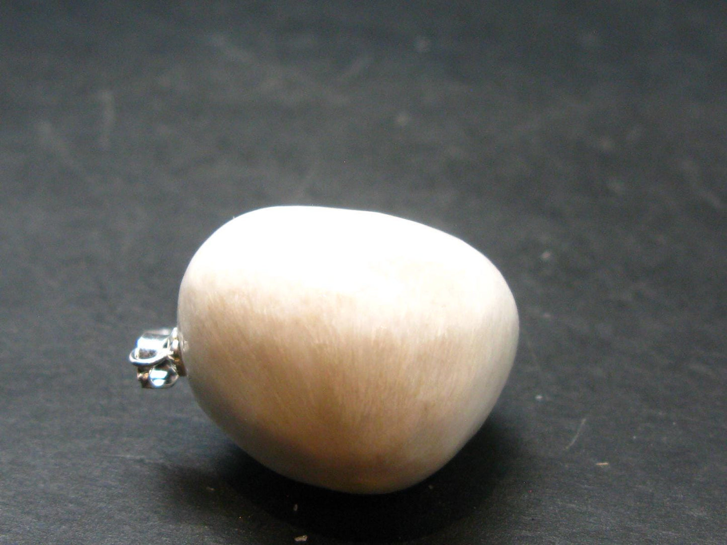 Scolecite Silver Pendant From India - 1.2"
