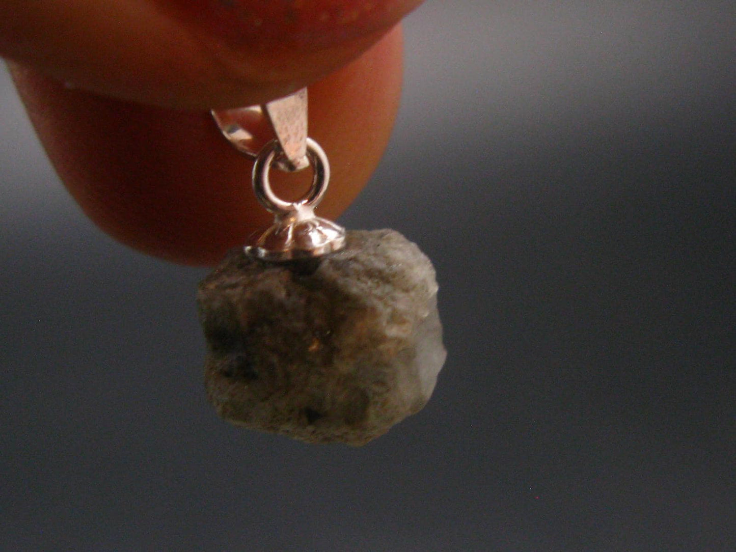 Phenakite Phenacite Crystal Silver Pendant from Russia - 0.5" - 0.88 Grams