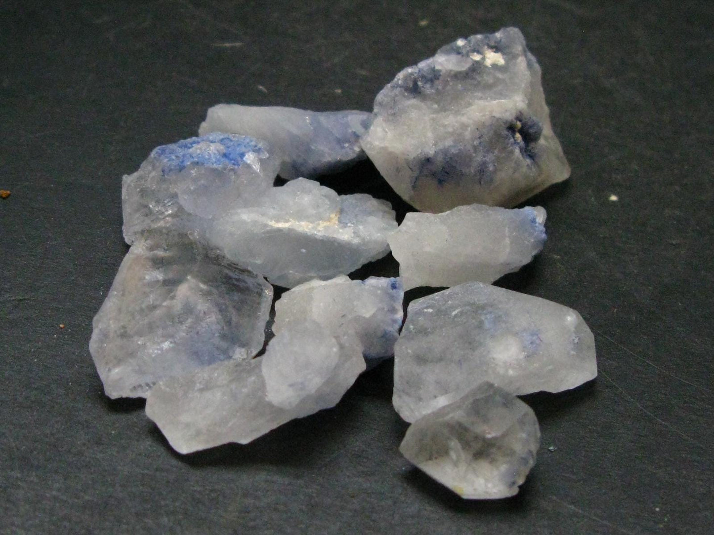 Lot of 10 Dumortierite In Quartz Crystals From Brazil - 29.88 Grams