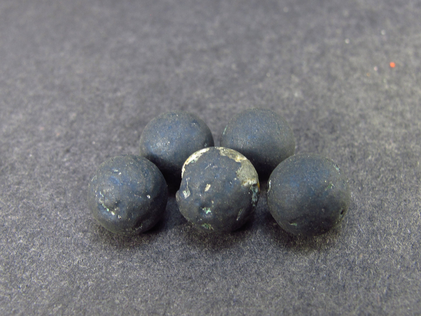 Lot of 5 Covelite Little Balls From Peru - 5.9 Grams