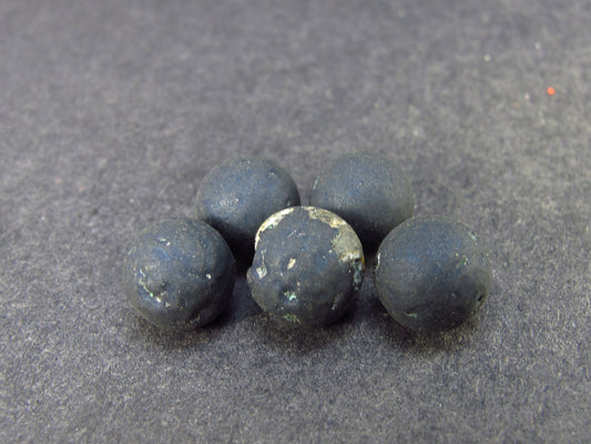 Lot of 5 Covelite Little Balls From Peru - 5.9 Grams