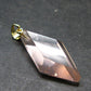Symbol of Love and Beauty!! Natural Rose Quartz Gold Plated Pendant In 925 Silver From Brazil - 1.4" - 3.36 Grams