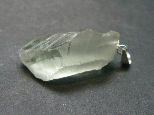 Nice Prasiolite Green Amethyst Sterling Silver Pendant - 1.4" - 25.45 Carats