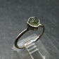 Moldavite Tektite Silver Ring from Czech Republic - 6 Size - 1.91 Grams