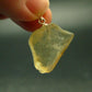 Gem Libyan Desert Glass Tektite Pendant Sterling Silver from Libya - 1.0" - 3.46 Grams