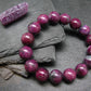 Ruby Genuine Bracelet ~ 7 Inches ~ 13mm Round Beads