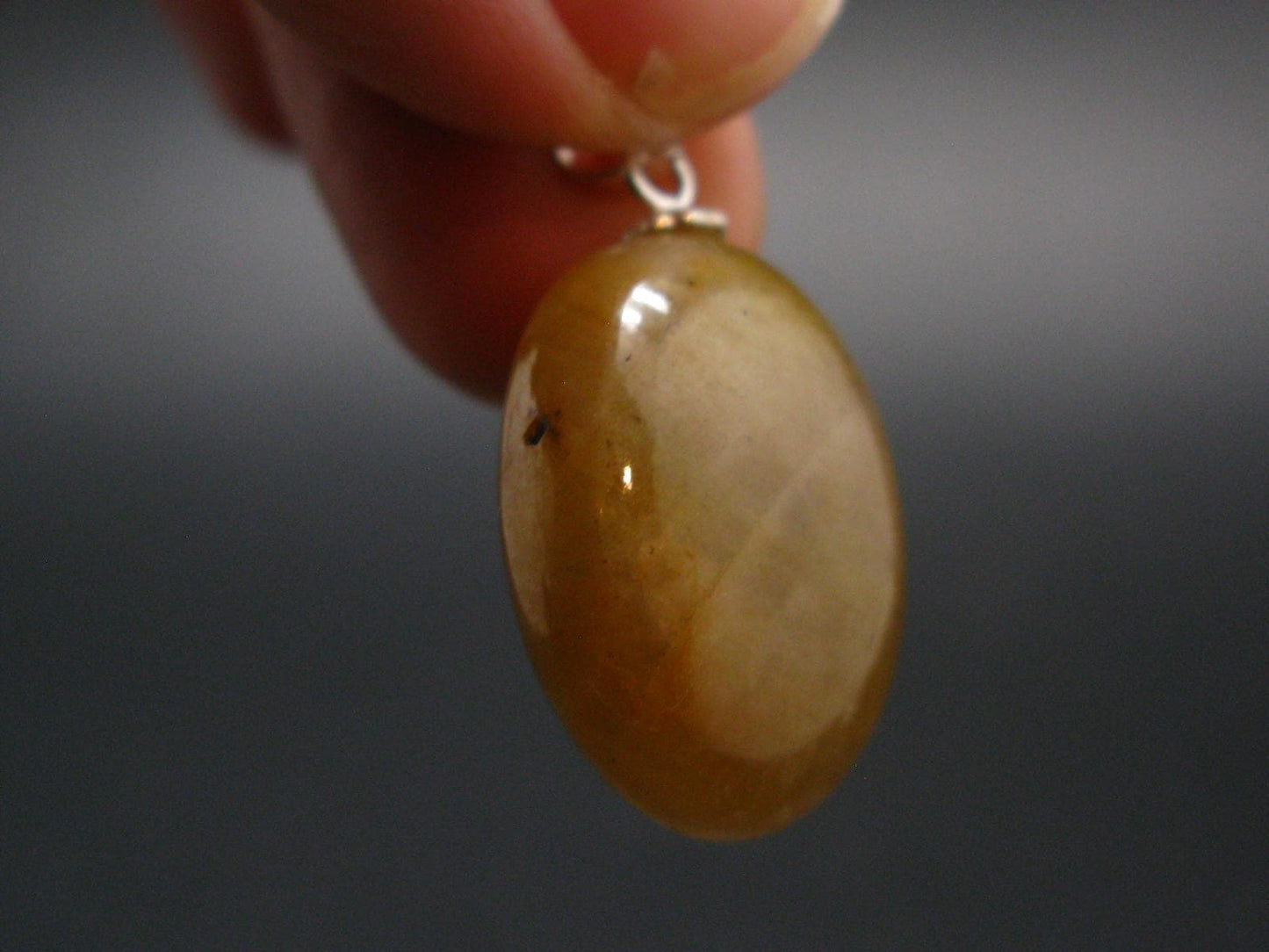 Yellow Sapphire Silver Pendant From Sri Lanka - 1.0" - 29.80 Carats