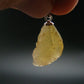 Raw Fire Opal Sterling Silver Pendant From Mexico - 1.0" - 1.27 Grams