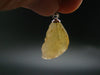Raw Fire Opal Sterling Silver Pendant From Mexico - 1.0" - 1.27 Grams