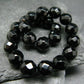 Black Tourmaline Genuine Bracelet ~ 7 Inches ~ 8mm Round Facetted Beads