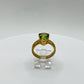 Trillion Cut Peridot Ring | Gold-Plated Sterling Silver, Size 7