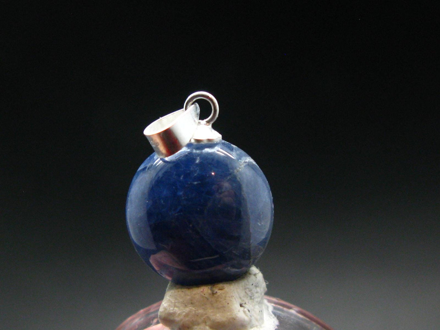 Gem Blue Sapphire Corundum Crystal Silver Pendant From Sri Lanka - 15.90 Carats
