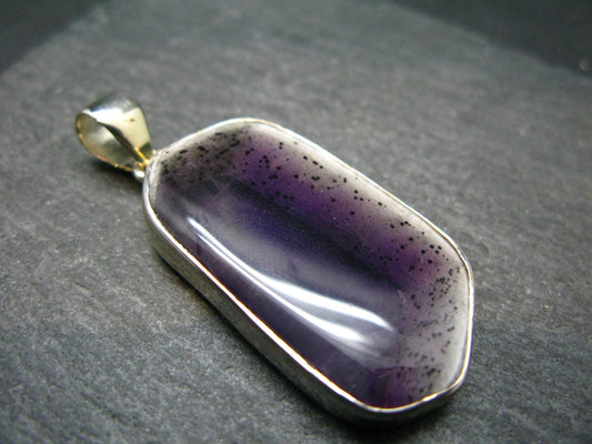 Atomic Trapiche Amethyst Sterling Silver Pendant From Brazil - 1.8" - 10.08 Grams