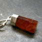 Gem Hessonite Garnet Crystal Silver Pendant from Canada - 1.2" - 3.84 Grams