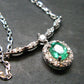 Emerald Silver Pendant W/Chain From Colombia - 0.30 Carats