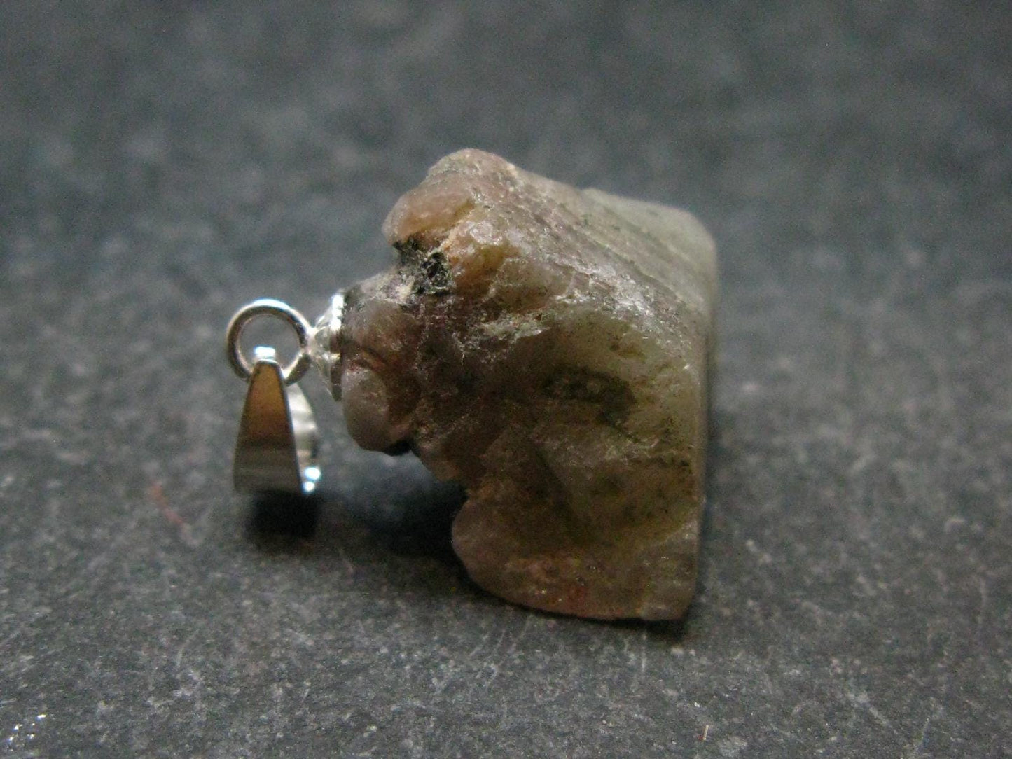 Phenakite Phenacite Crystal Silver Pendant From Brazil - 0.8" - 2.43 Grams