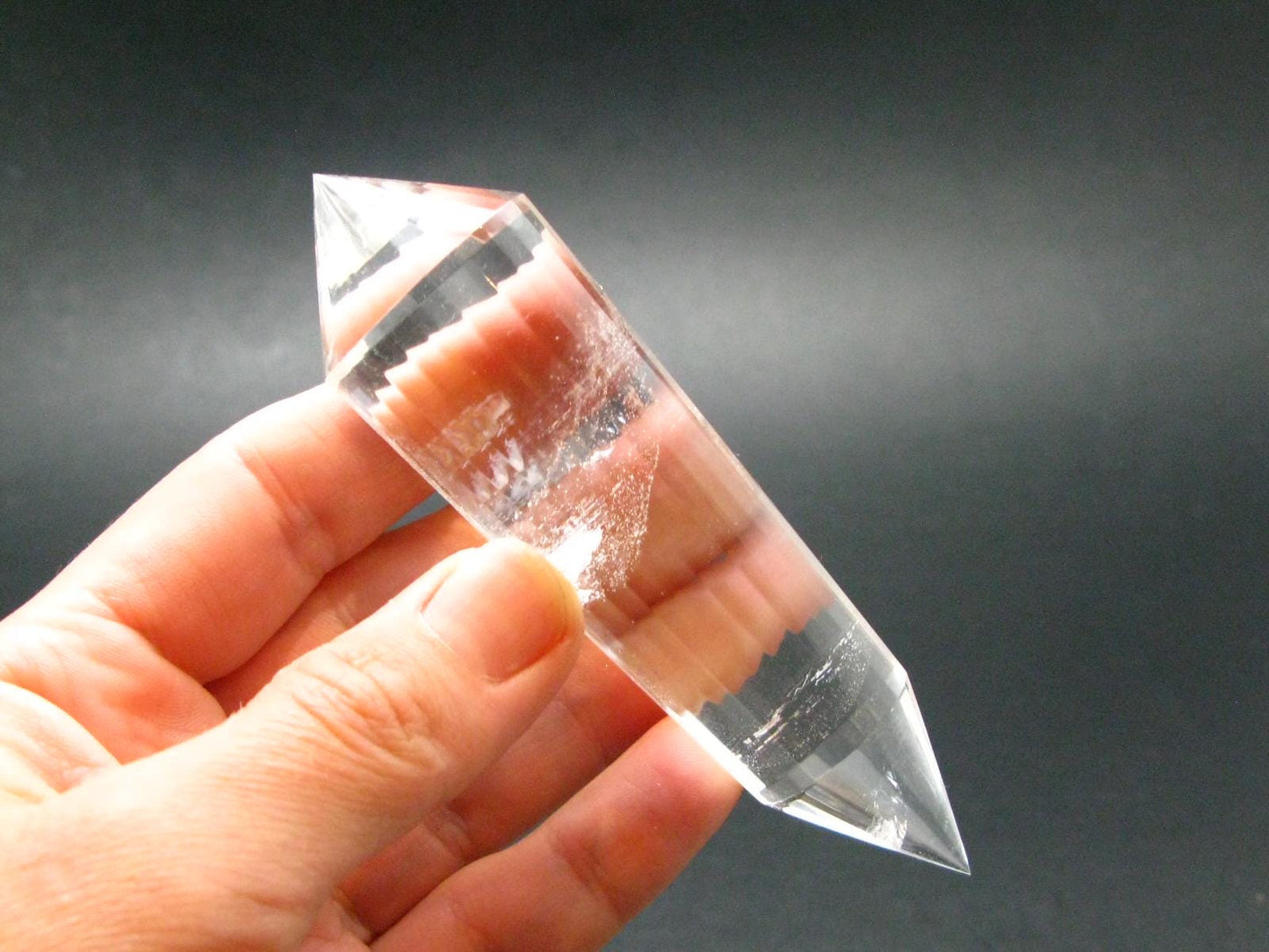 Perfect 12 Sided Smoky Quartz Vogel Crystal Healing Wand - 3.8"