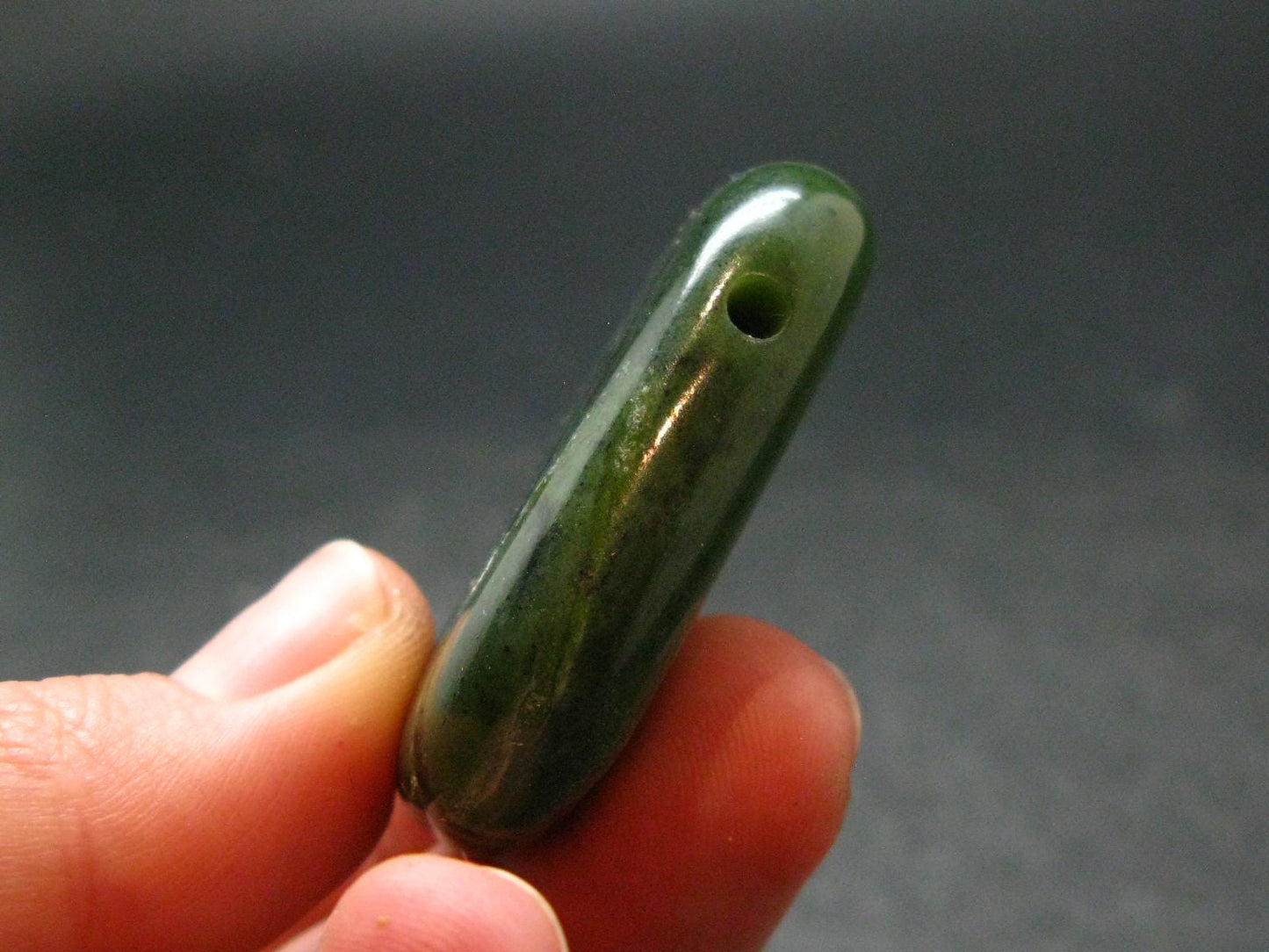 Nephrite Jade 1.6" Pendant From Canada (Metal Free) - 25.47 Grams
