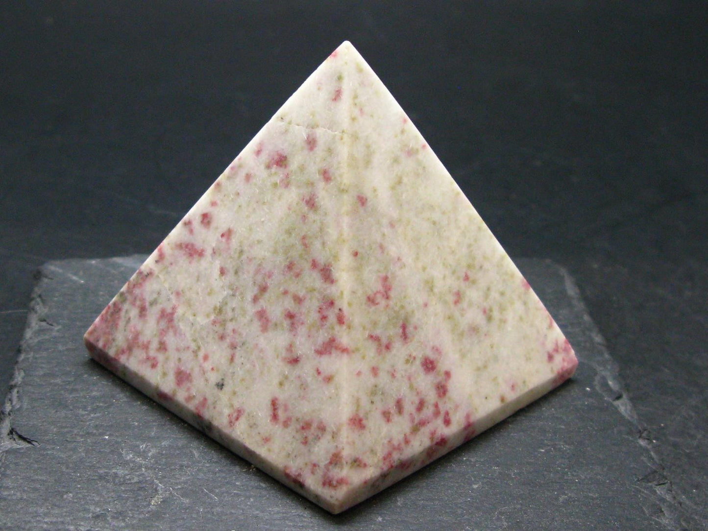 Large Cinnabar in Quartz Pyramid from Peru - 150.35 Grams - 2.1"