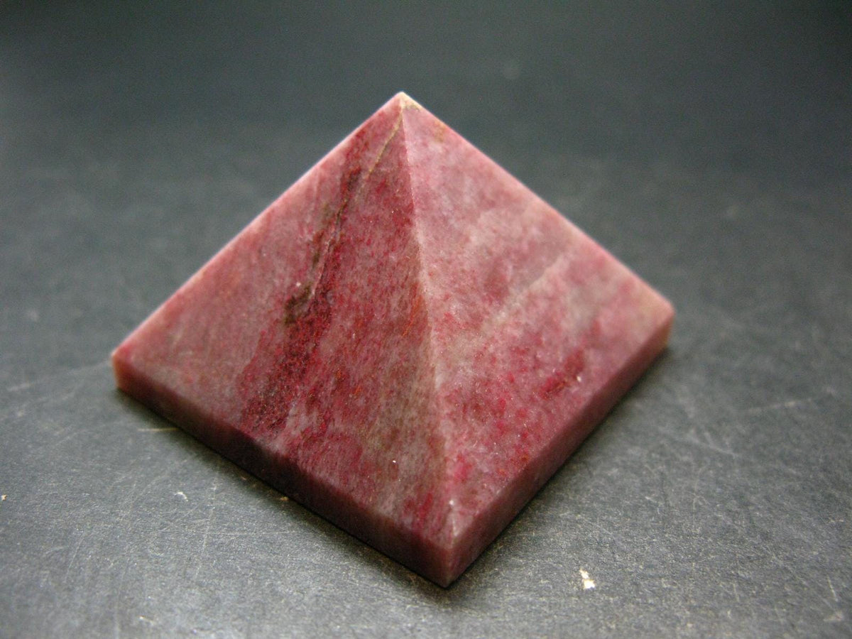 Rare Red Thulite Pyramid From Norway - 1.8" - 82.97 Grams
