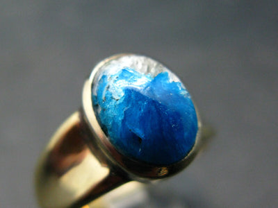 Cavansite Ring From India - 4.63 Grams - Size 8