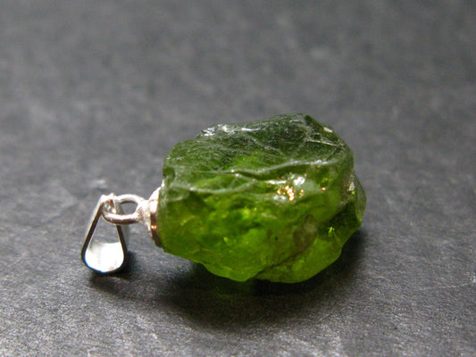 Peridot Olivine Pendant in SS From Arizona - 0.8" - 2.31 Grams