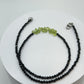 Peridot and Black Spinel Necklace | August Birthstone Jewelry