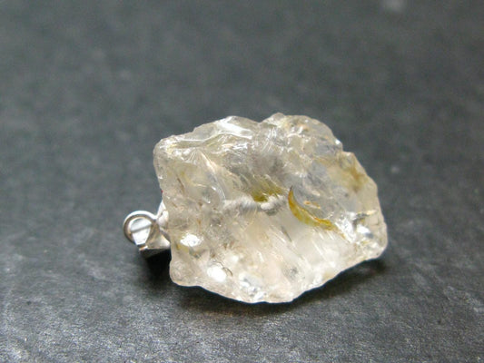 Phenakite Phenacite Crystal Silver Pendant From Russia - 1.0" - 3.59 Grams