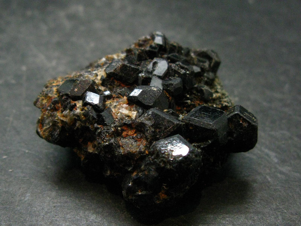 Black Melanite Andradite Garnet Cluster From Mali - 1.8" - 47.28 Grams