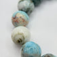 Larimar Stretch Bracelet Blue Gemstone Beads Minimalist Ocean Jewelry Gift