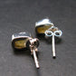 Herderite Stud Earrings Sterling Silver From Brazil - 1.32 Grams