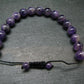 Amethyst Genuine Bracelet ~ 7 Inches ~ 10mm Round Beads - w/ Drawstring
