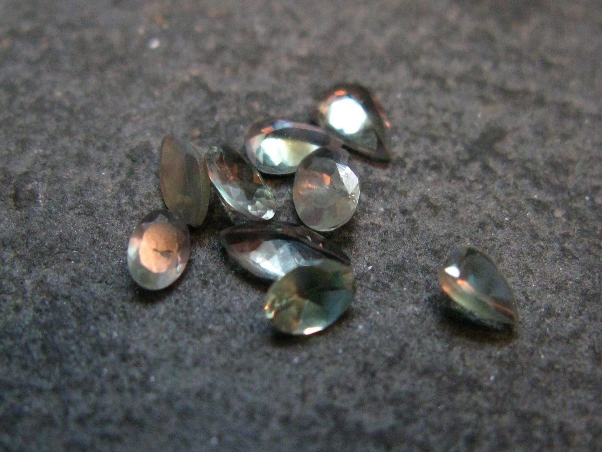 Lot of 9 Alexandrite Chrysoberyl Cut Facetted Gems From Russia - 1.02 Carats Combined