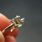 Moldavite Tektite Silver Ring from Czech Republic - Size 6 - 1.20 Grams