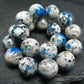 K2 Azurite in Granite Genuine Bracelet ~ 7 Inches ~ 10mm Round Beads